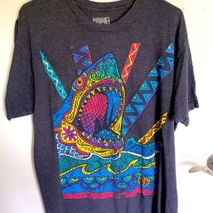 Colorful Shark Graphic T-shirt
